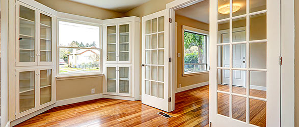French Doors and wood floor
